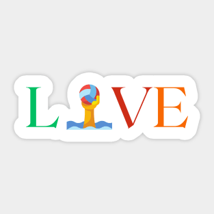 Love Water Polo Sticker